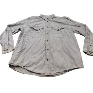 Filson Button Down Shirt Mens XL Smoke Blue Long Sleeve Cotton FCOP009929